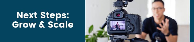 banner de crecimiento y escala