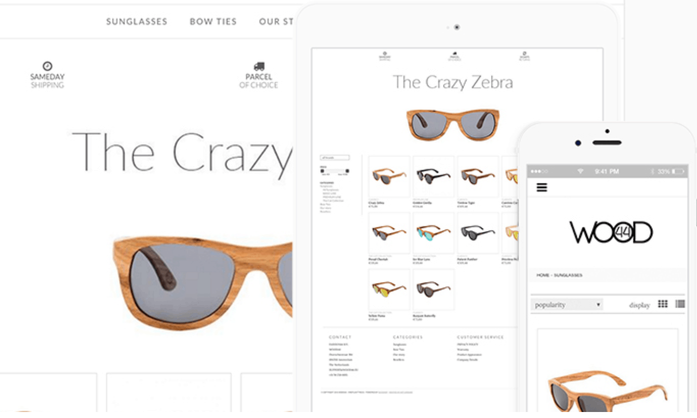 Lightspeed E-Commerce-Website auf Desktop, iPad und Mobilgeräten
