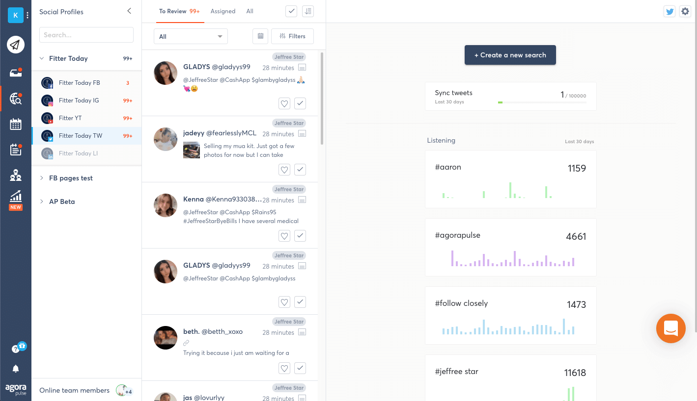 agorapulse واجهة