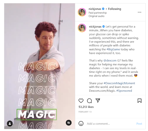 Dexcom Healthcare Influencer-Partnerschaft mit Nick Jonas