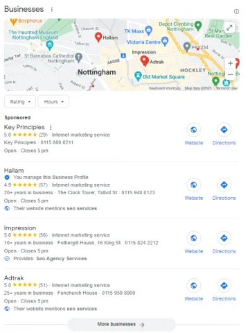 servizi seo nottingham