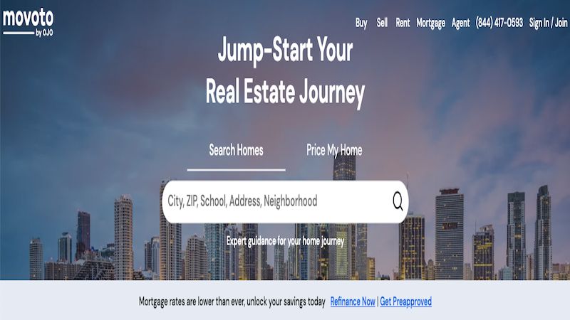 halaman muka Movoto