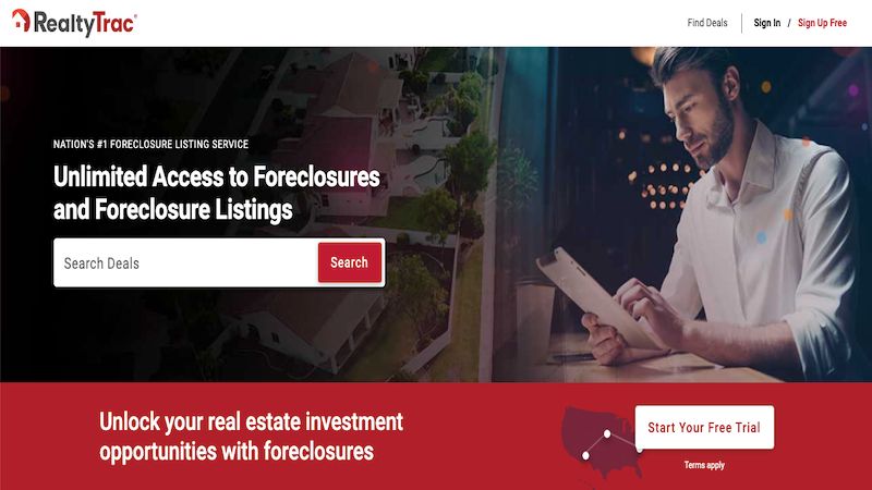Halaman muka RealtyTrac