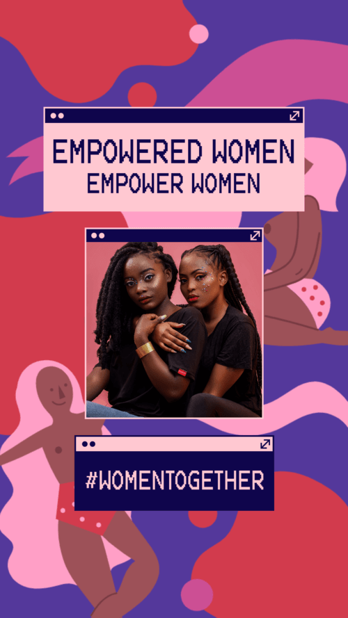 Templat Cerita Instagram Hari Wanita Menampilkan Grafik Tubuh Wanita 2261g