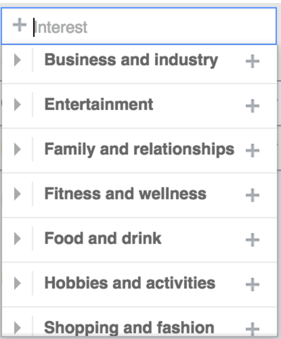 視聴者の関心の設定