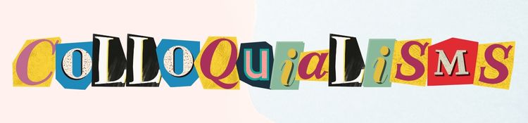 pancarta de palabras coloquiales