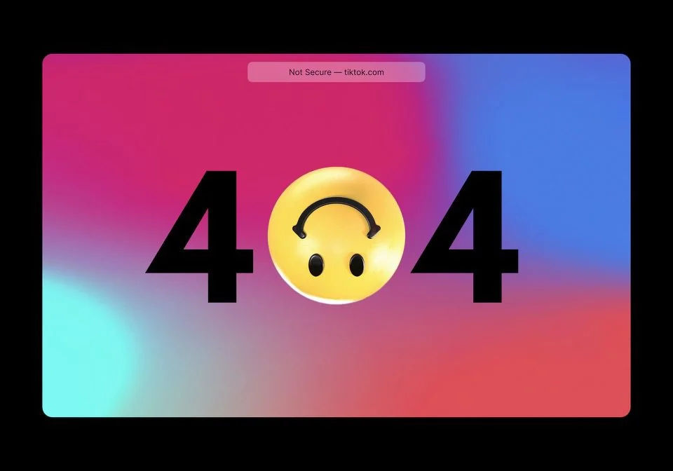 Pagina di errore 404 con faccina capovolta Emoji