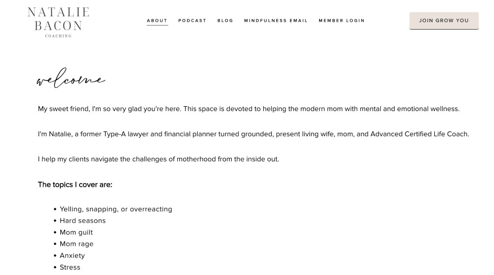 娜塔莉培根关于页面