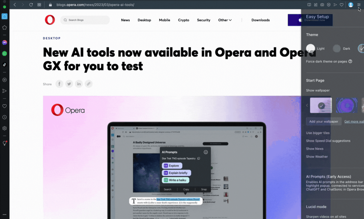 歌剧中的 Chatsonic
