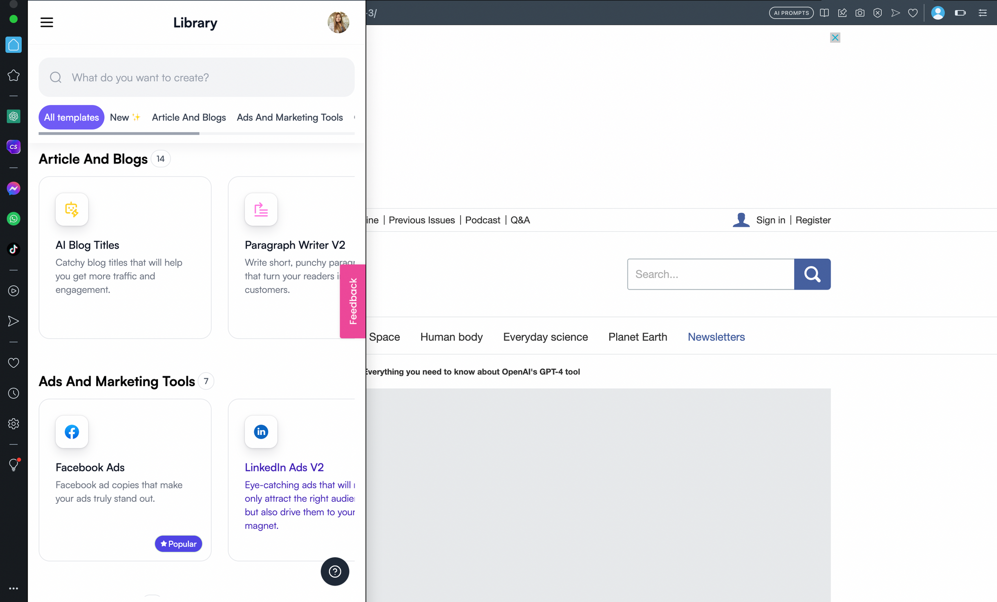 歌剧中的 Chatsonic