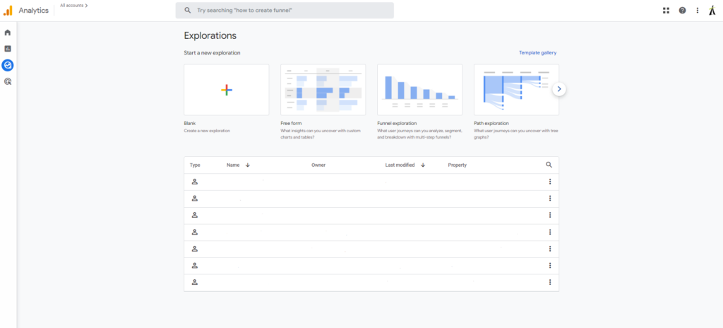 Raporty eksploracji w GA4