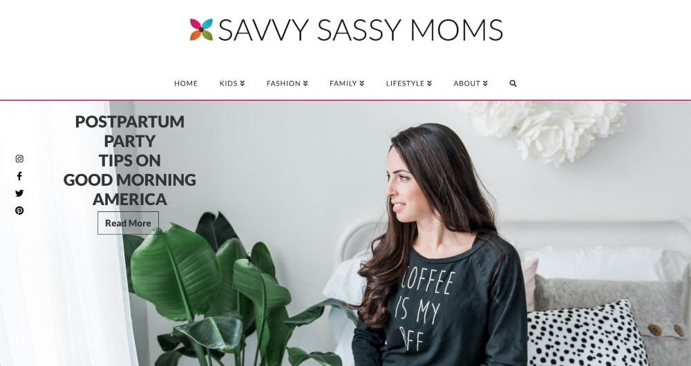 Веб-сайт Savvy Sassy Moms