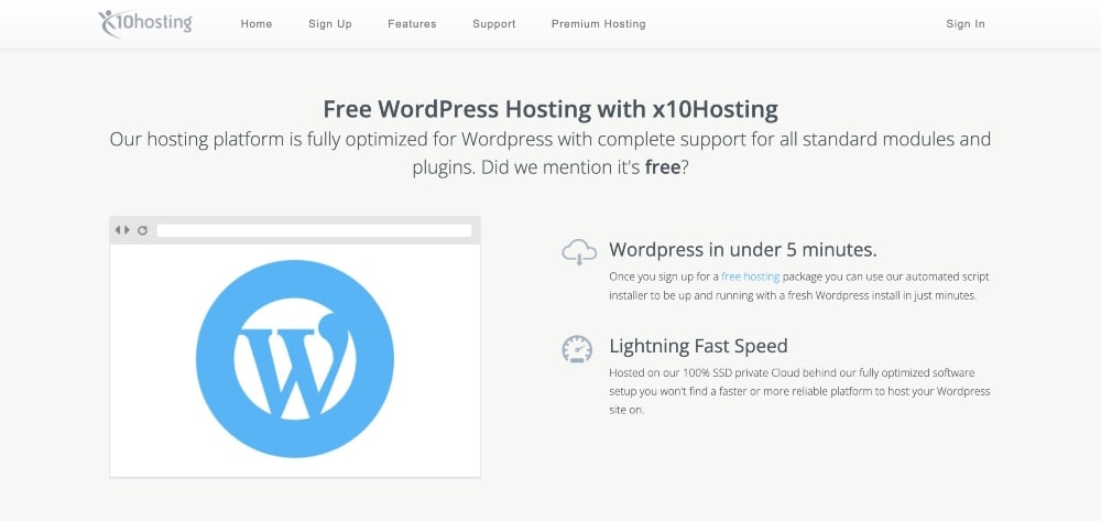 x10ホスティング機能