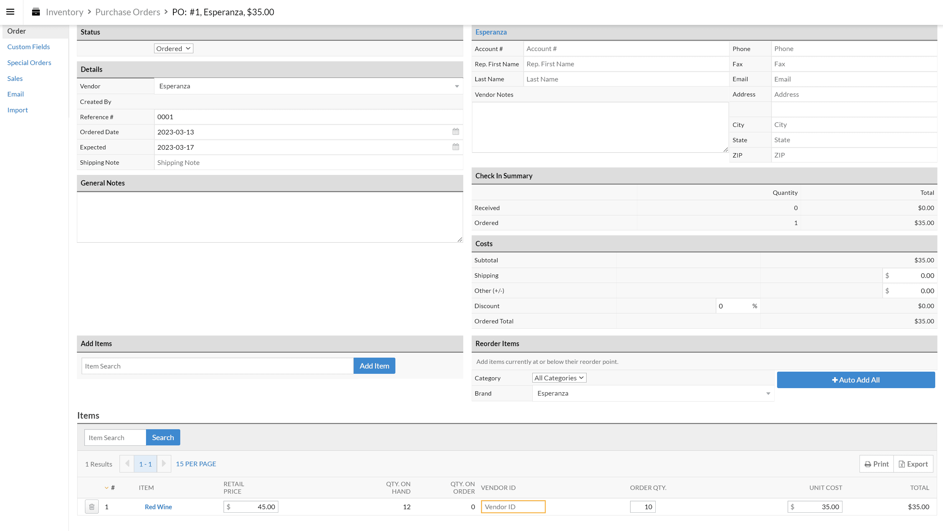 POS tablet Lightspeed
