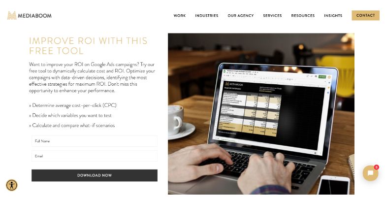 Mediaboom collecte plus de prospects en offrant gratuitement des outils de valeur.