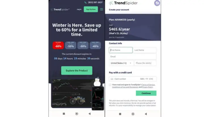 TrendSpider에 가입하기 | 타이쿤스토리 미디어 Signing Up With TrendSpider automated technical analysis software