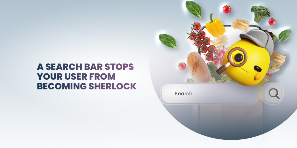 Funzionalità della barra di ricerca per l'app di consegna di generi alimentari Search bar feature for grocery delivery app