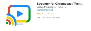 استخدم Streamer لأجهزة Chromecast TV لـ chromecast من iphone