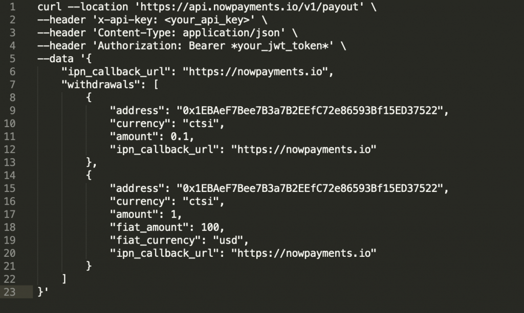 O que é a API de pagamentos em massa?