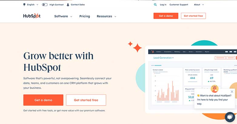 HubSpot เป็นหนึ่งในแพลตฟอร์มการตลาดอัตโนมัติที่ได้รับความนิยมสูงสุด มีเครื่องมือมากมาย เช่น การตลาดผ่านอีเมล การจัดการลูกค้าเป้าหมาย การจัดการโซเชียลมีเดีย และการวิเคราะห์
