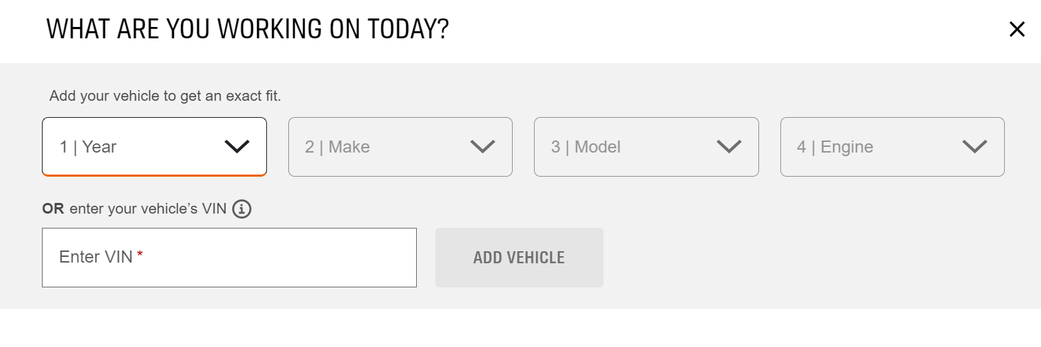 Recupera le parti con la ricerca VIN