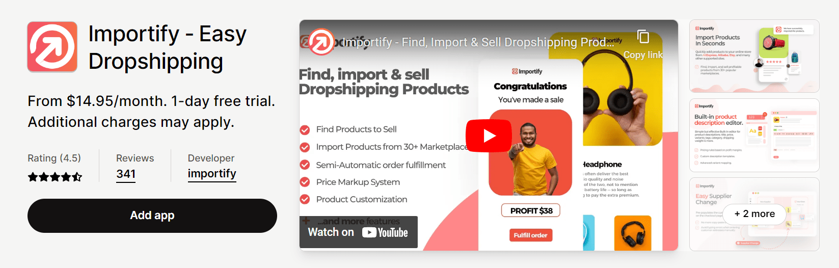 Importer l'application dropshipping