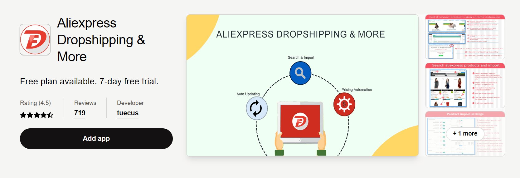 Aplikacja do dropshippingu na Aliexpress