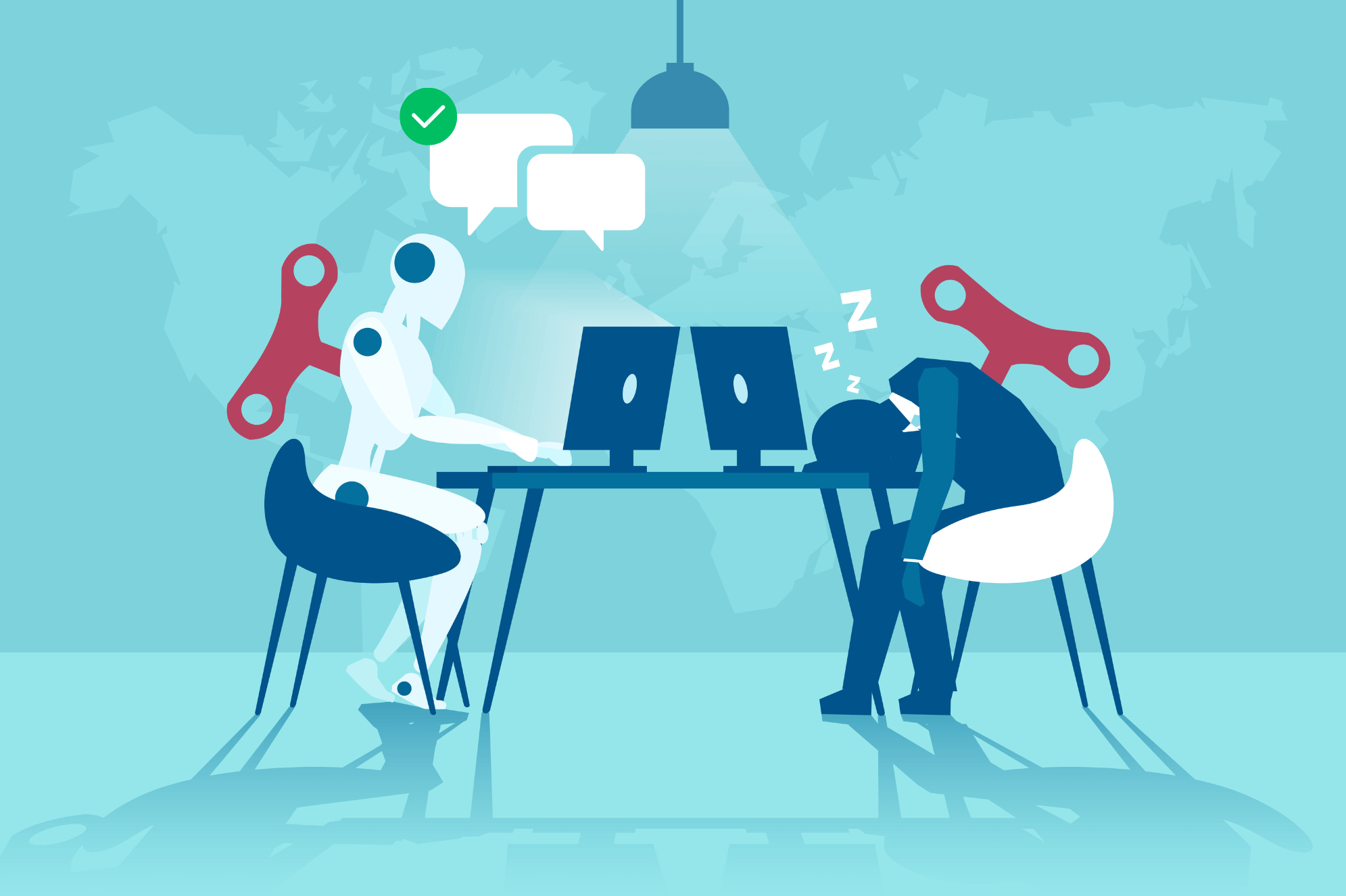 聊天機器人支持 24-7