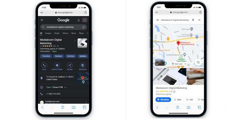 Mediaboom 已完美設置其 Google 我的商家資料