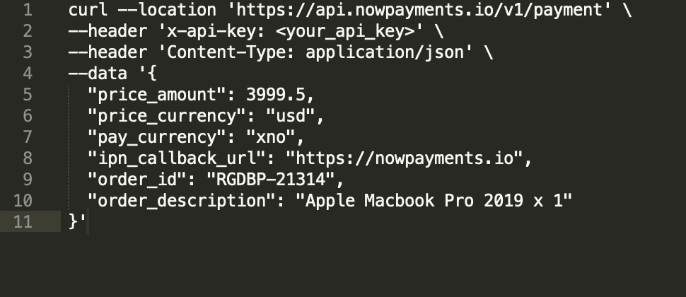 ナノペイメント作成依頼例
