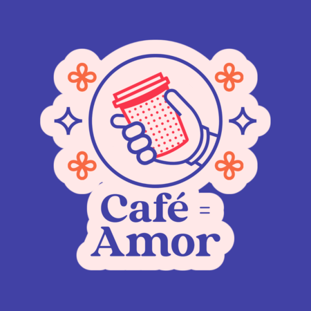 Sticker Design Creator mit Kaffeezitat und Blumengrafik 5257b (1)