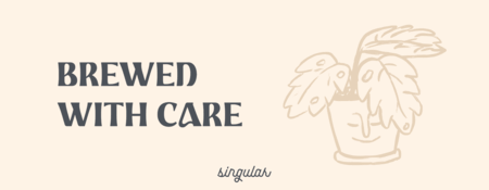 Minimalistischer Becher-Design-Generator mit einer Grafik zum Thema Kaffee und einem Zitat 5258a