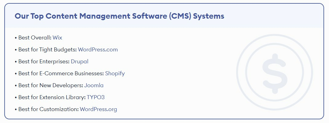 福布斯 2023 年最佳 CMS