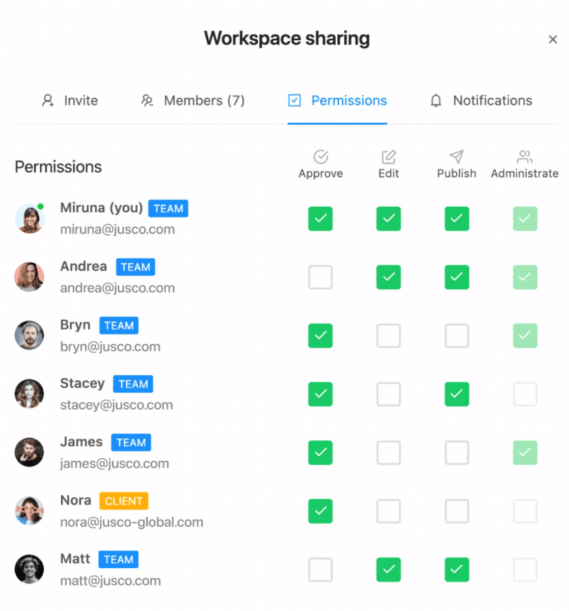 在 planable 的多級審批工作流程中發布權限