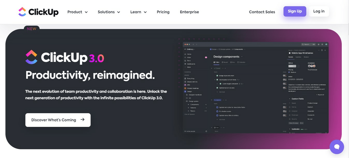 ClickUp 3.0 項目管理