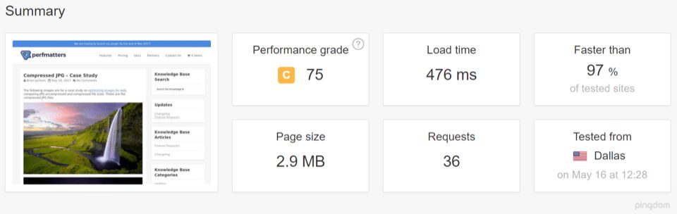 壓縮圖像的改進性能結果