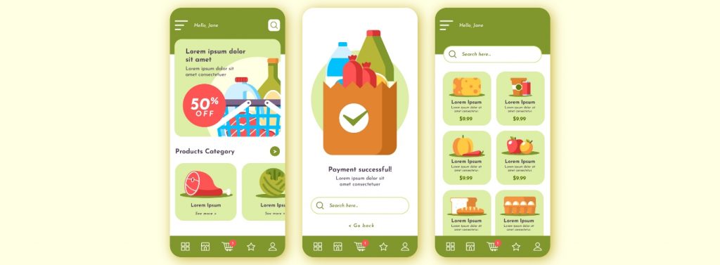 بقالة التطبيق الجذابة