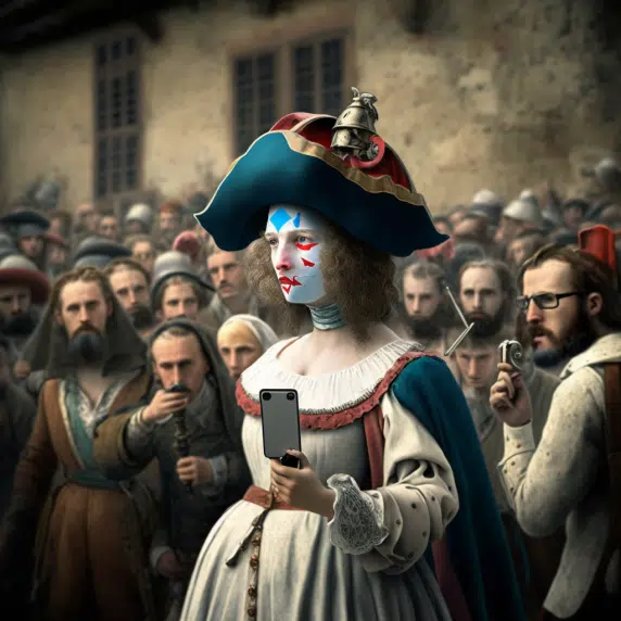 Das vorgestellte Bild für diesen Artikel wurde in Sekundenschnelle über den Discord-Kanal von Midjourney mit der Aufforderung „Vive la revolution content marketing AI revolution French 17th century“ erstellt. Versuchen Sie jedoch nicht, dies zu Hause zu wiederholen, da keine zwei Ergebnisse gleich sind.