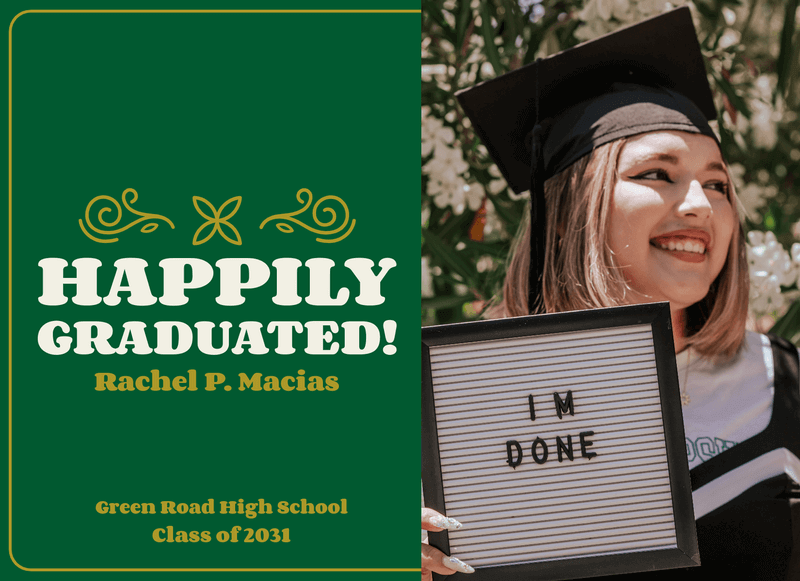 Générateur de cartes de vœux de félicitations pour un diplômé