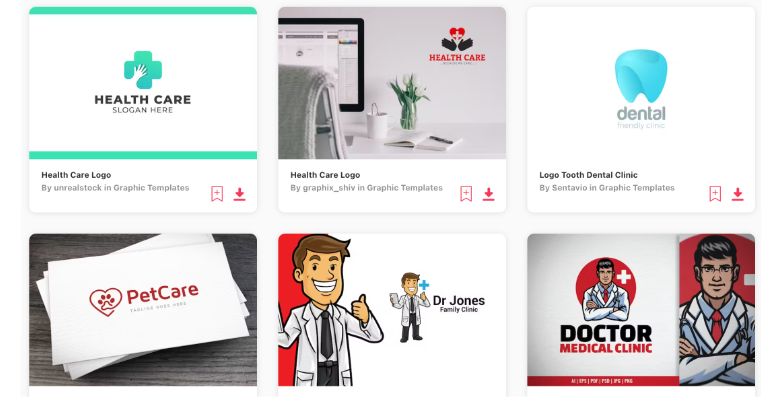 メディスパに使用できるストックロゴの例