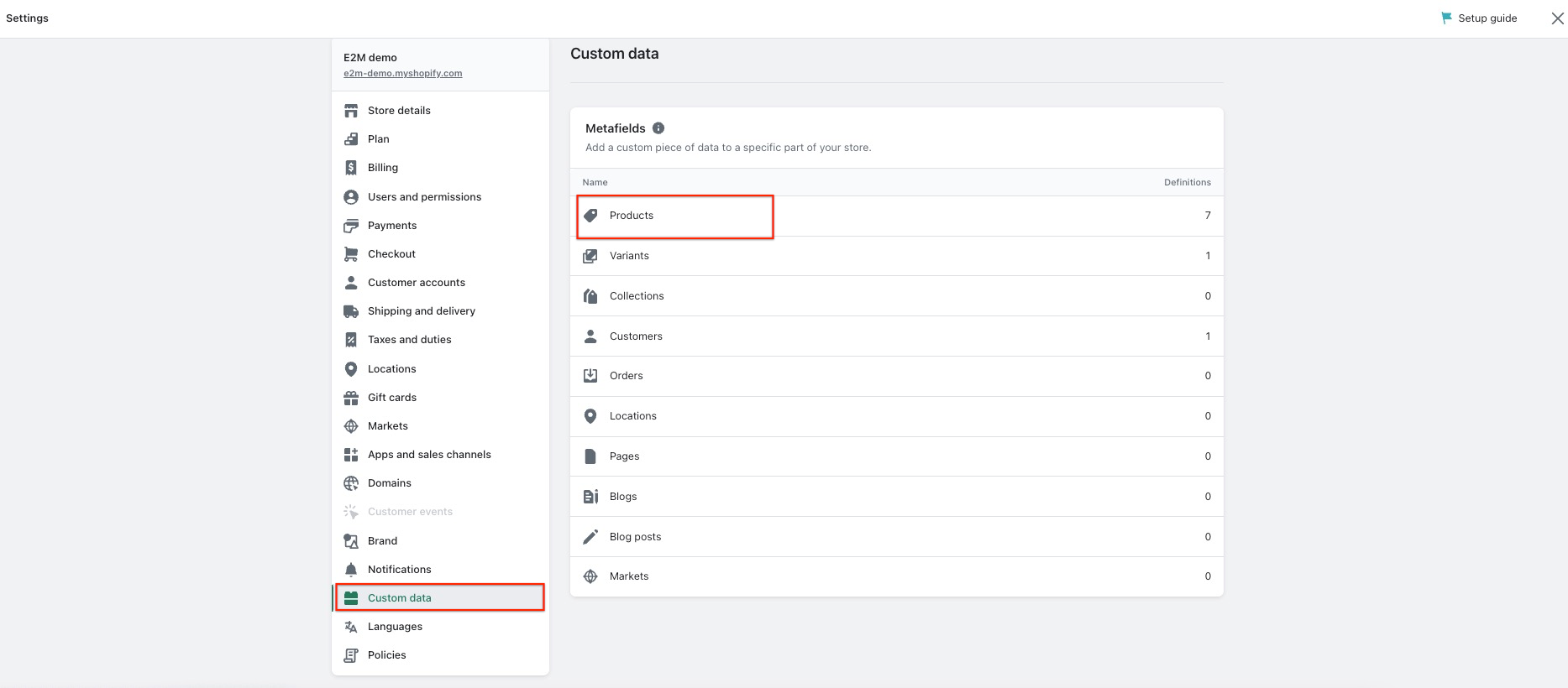 создание метаполя для товара