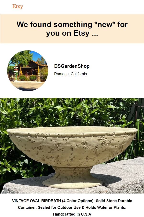 Zrzut ekranu e-mailowej wiadomości marketingowej wykorzystującej sprzedaż krzyżową