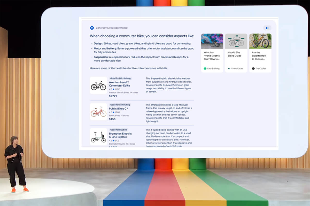Google 검색 생성 경험은 아직 실험적입니다.