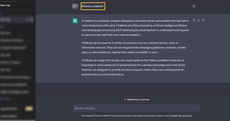 Chatgpt répond aux questions sur les chatbots et comment ils peuvent être utilisés pour améliorer le marketing.