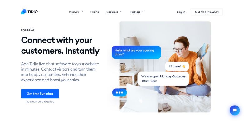 Tidio est un chatbot qui aide les petites entreprises à gérer la communication automatisée