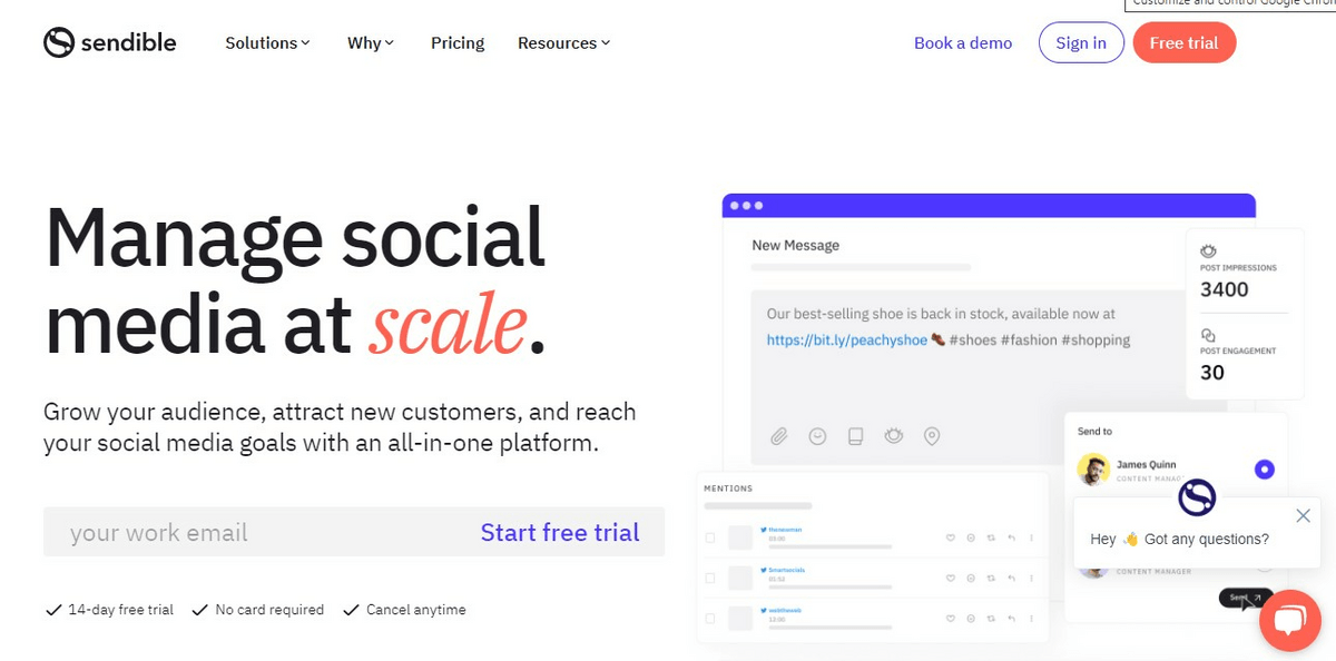 Sendible 社交調度工具