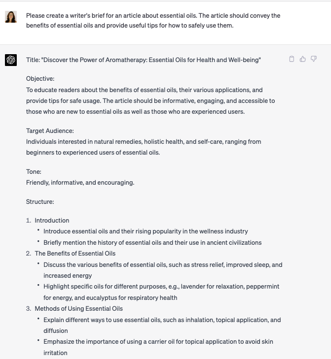 使用提示在 chatgpt 中創建作家簡介