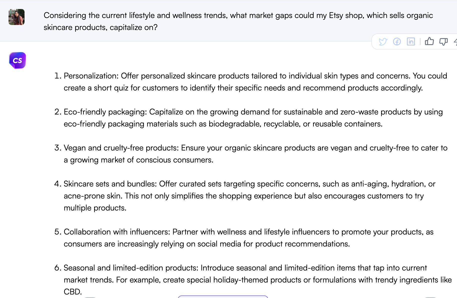 트렌드와 시장 격차를 식별하기 위한 ChatGPT 프롬프트 - Etsy용 ChatGPT