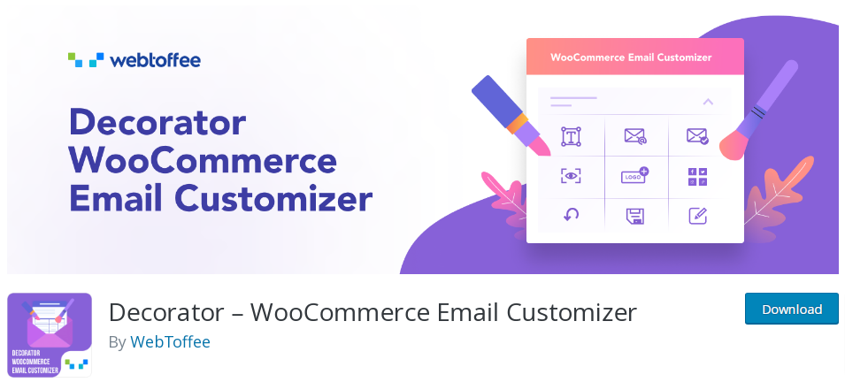 Deocrator woocommerce 電子メール カスタマイザー