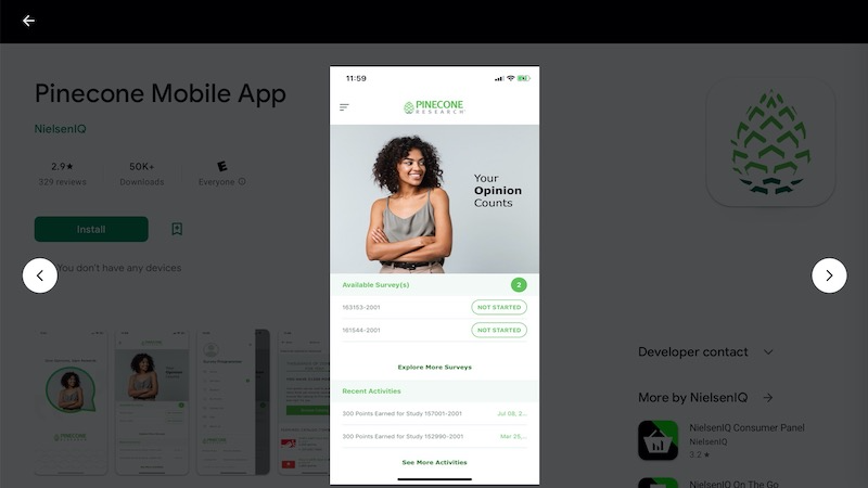 Sondaggi retribuiti di Pinecone Research